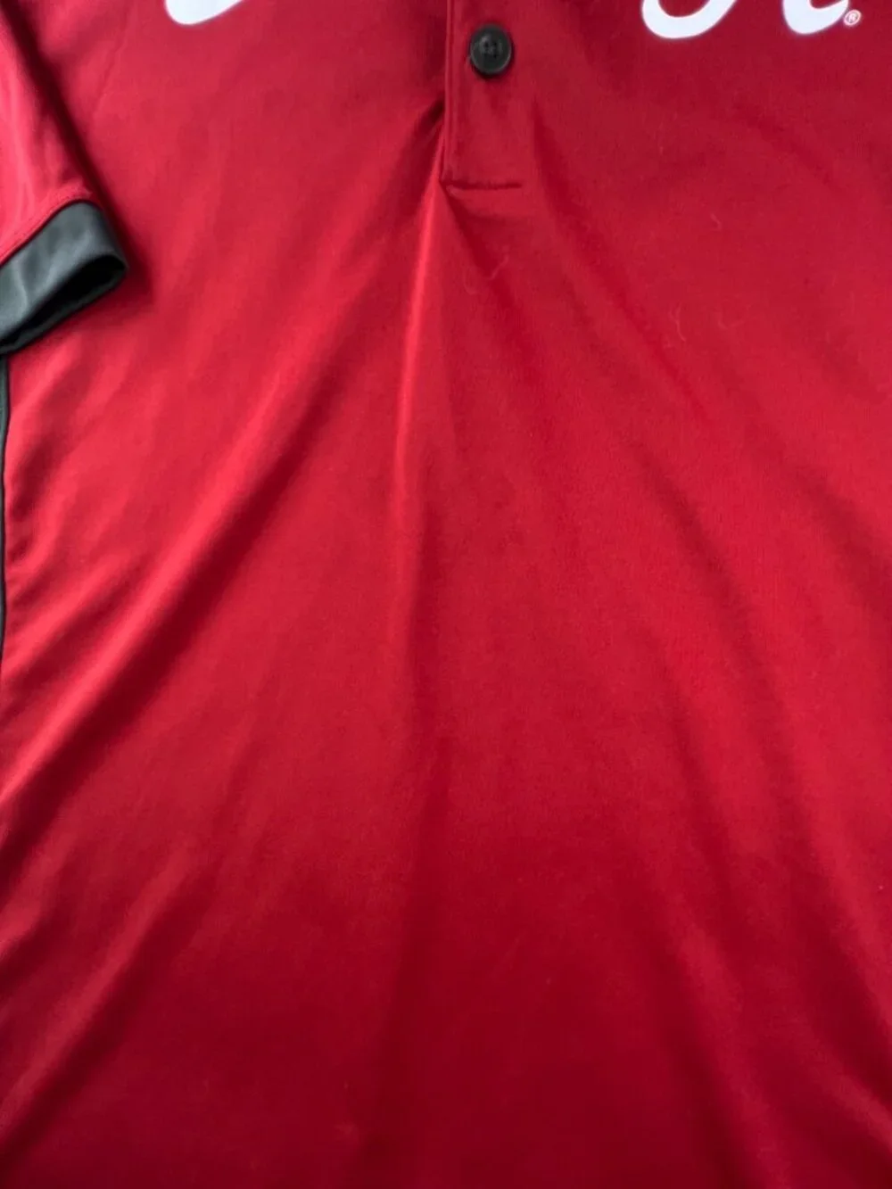 Nike Small Alabama Crimson Tide Polo Dri-fit Short Sleeve Red Gray Short Sleeve